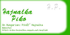 hajnalka piko business card